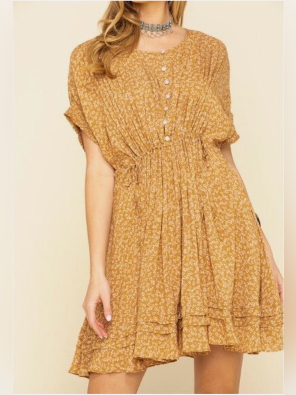 Free People NWT Floral Mini Dress Size Small Boho Flowy Pockets MSRP $128